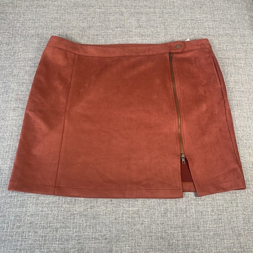 Brick Faux Suede Short Skirt Women's Size 3X 3X-Large NEW Ranch Rodeo Western